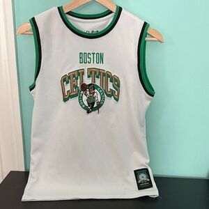 Kids Boston Celtics White and Green Jersey
